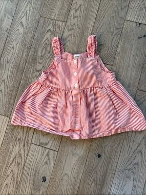 GAP Baby Red and White Striped Sundress